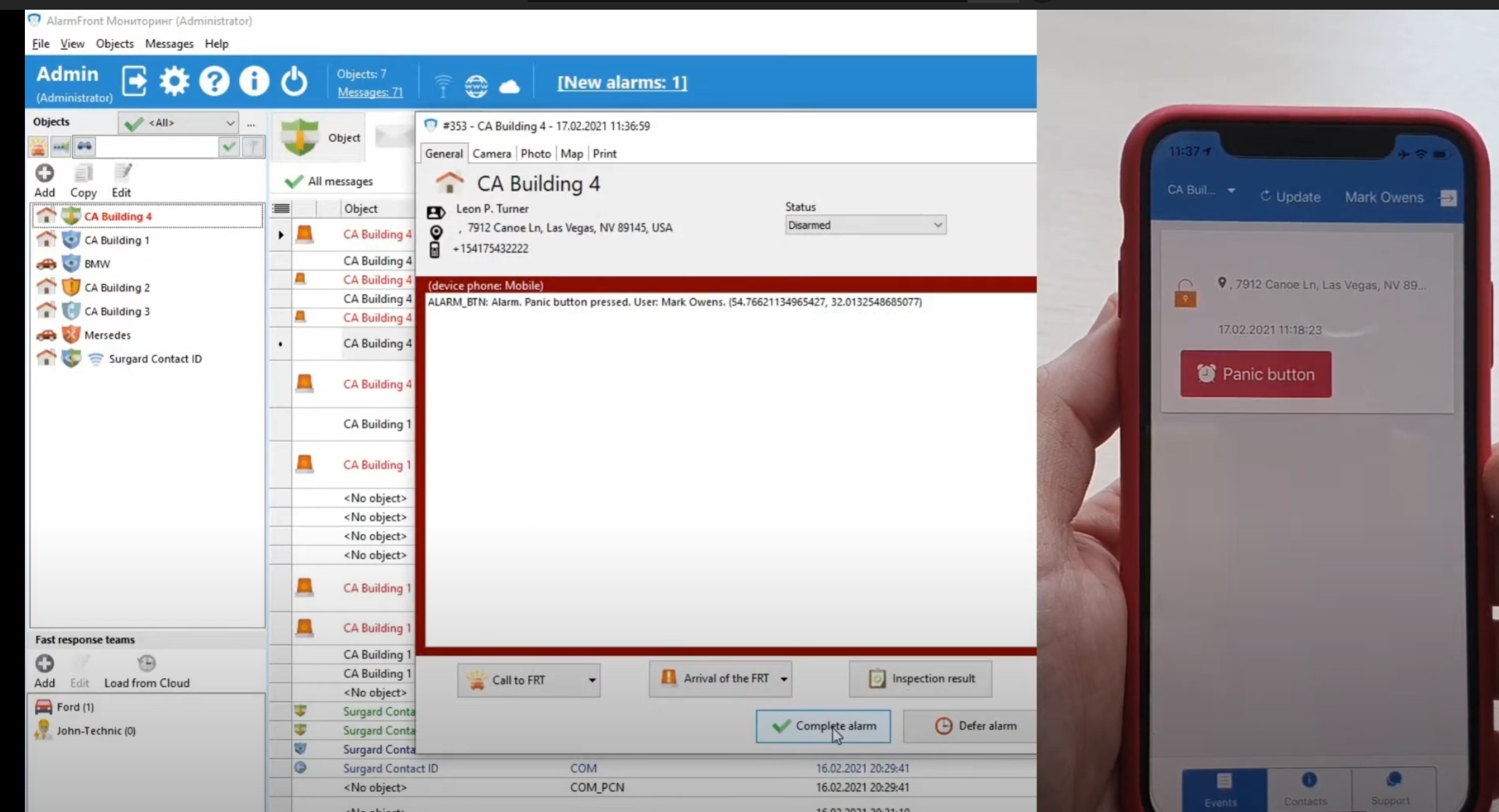 Alarm notification software and app. Alarm notification software and app.