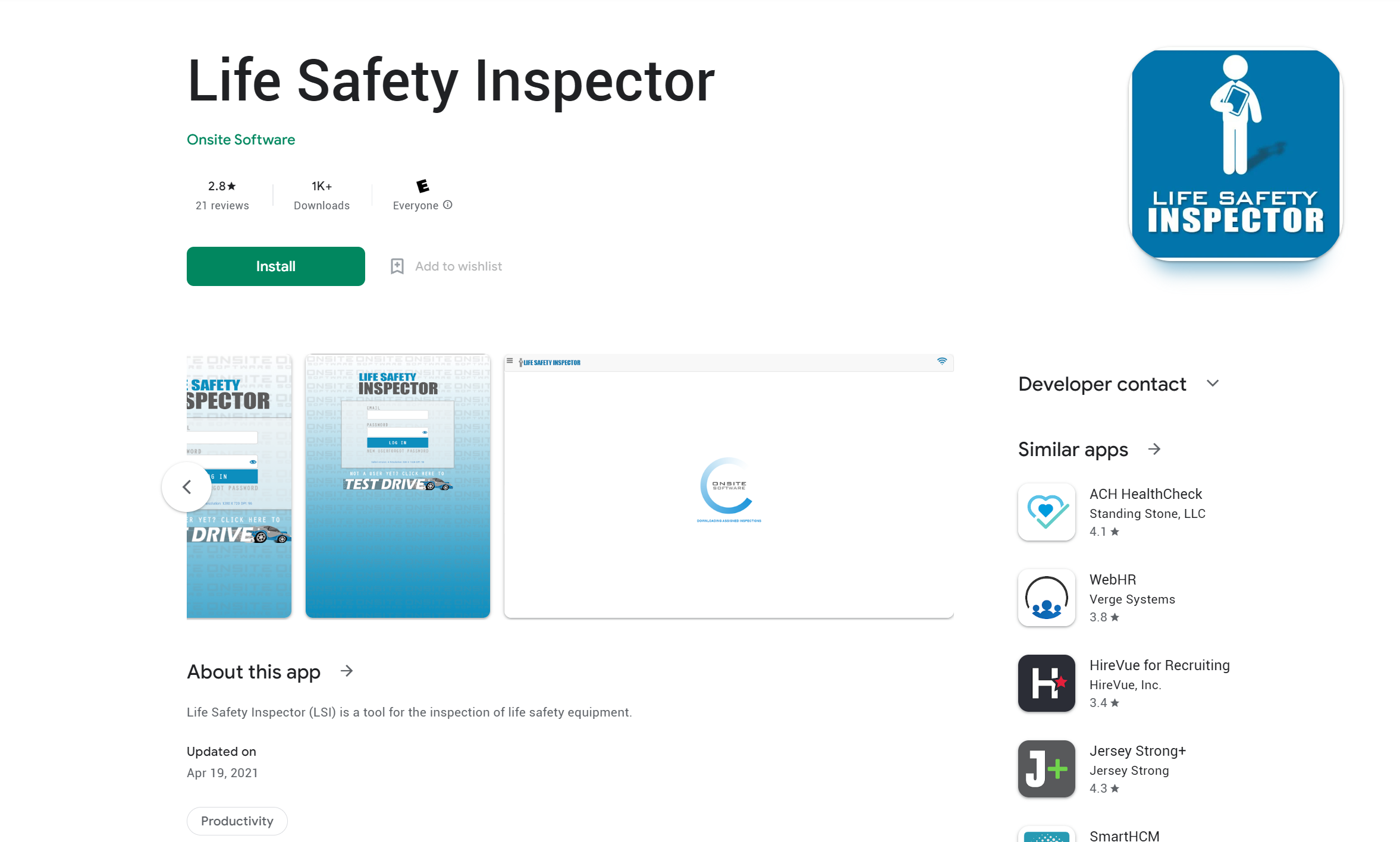 Fire alarm ipnspector app - LifeSafity Inspector.