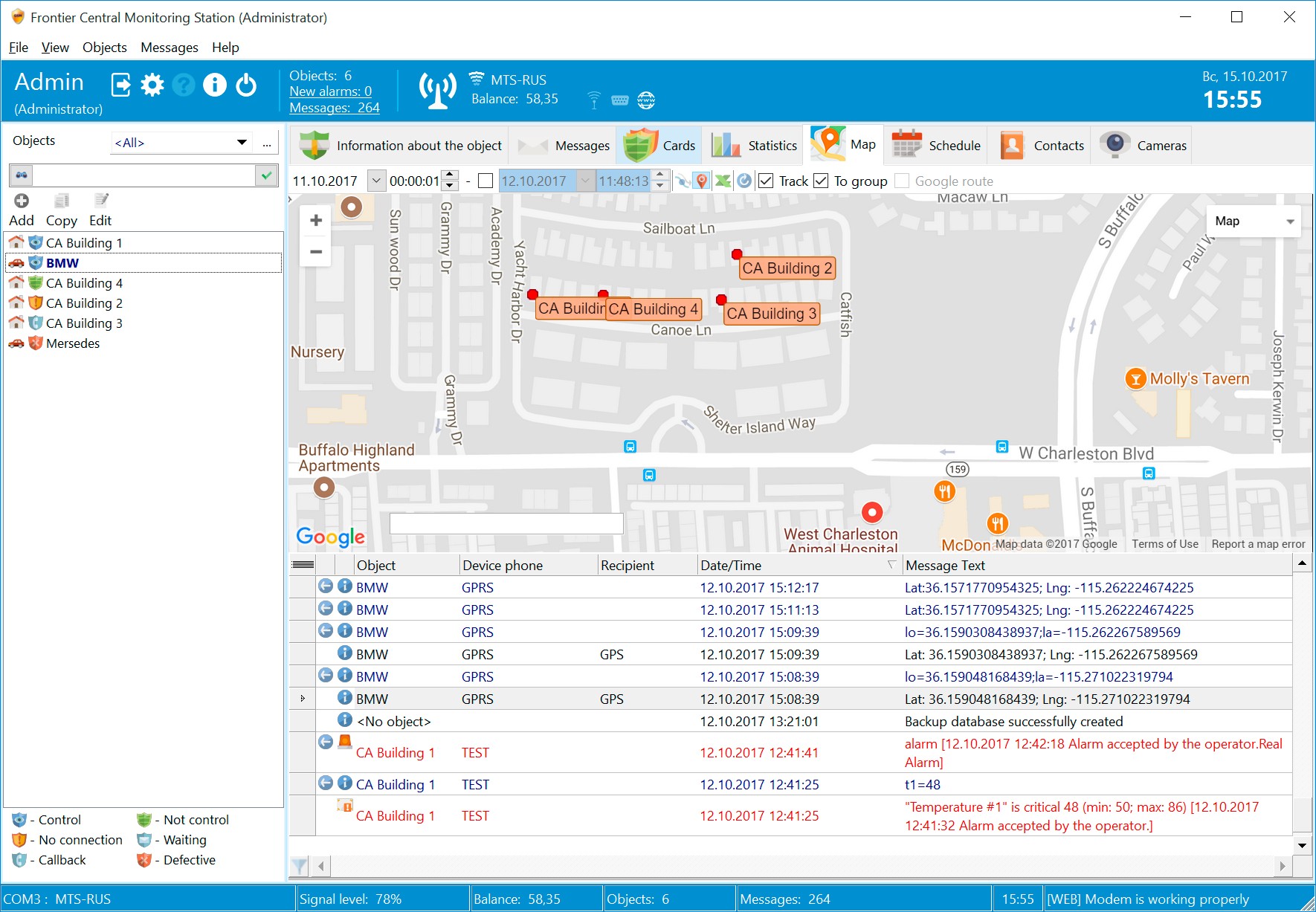 Security Dispatch map.