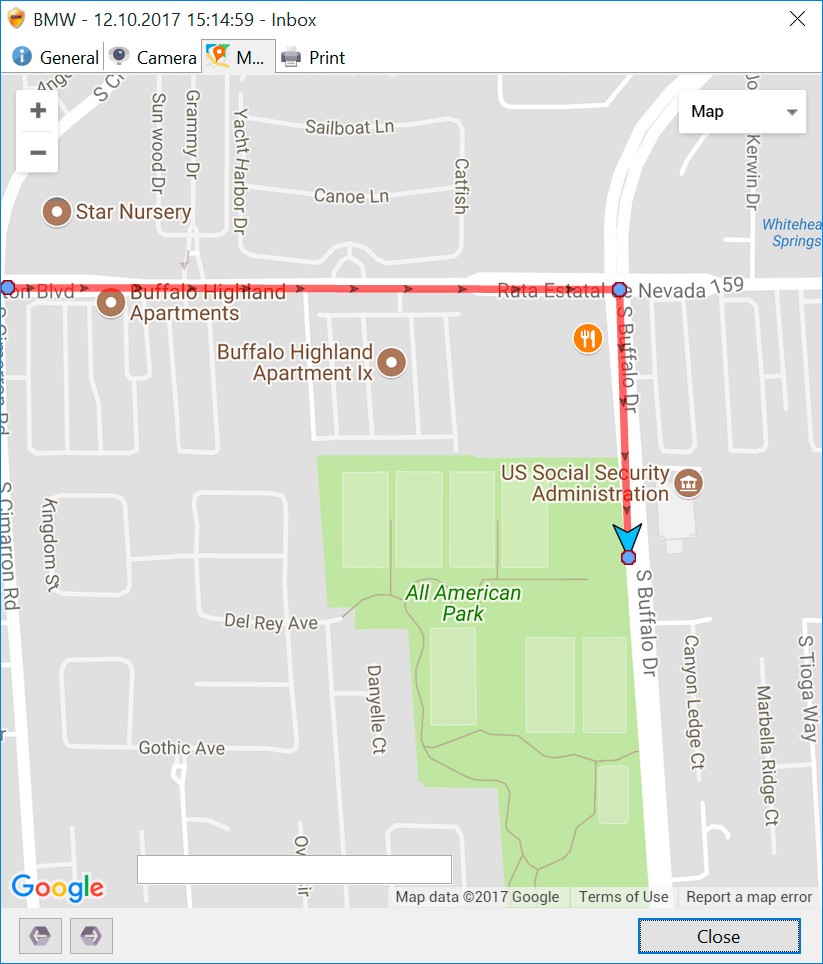 Security Dispatch Software Map path.