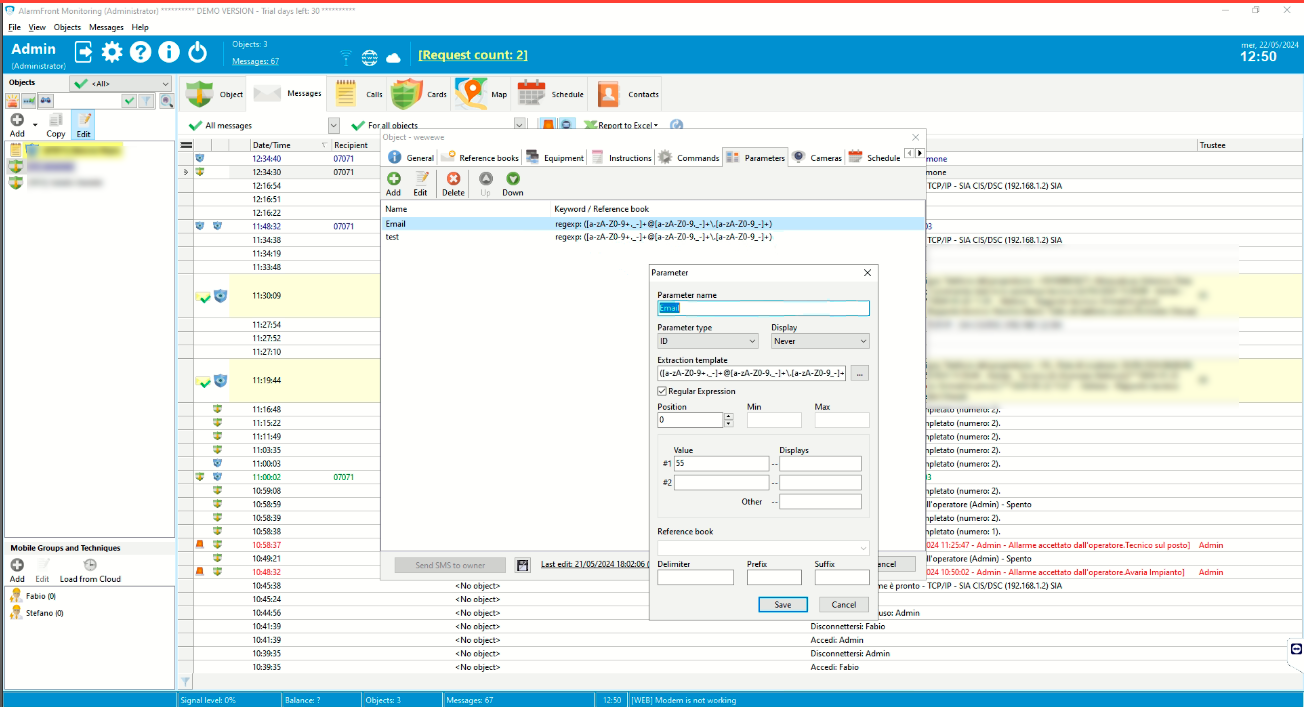 AlarmFront customer tech support tracking. AlarmFront customer tech support tracking.